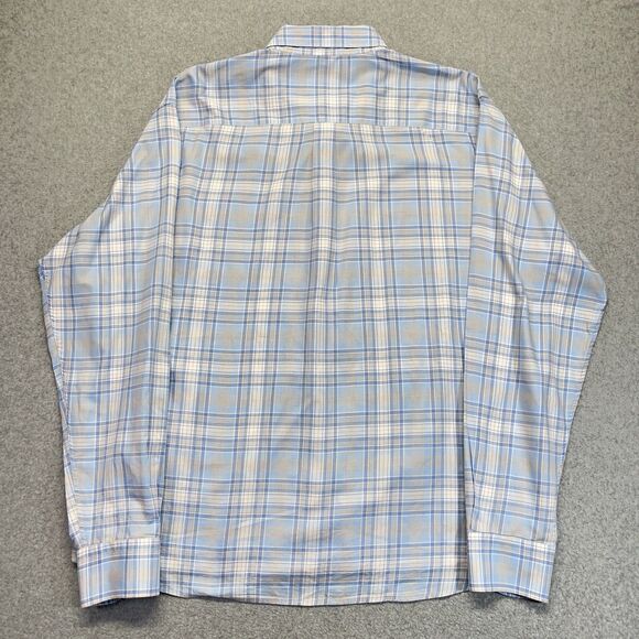 Peter Millar Button-Down Shirt Men’s XL Light Blue Plaid Long Sleeve - Picture 12 of 16